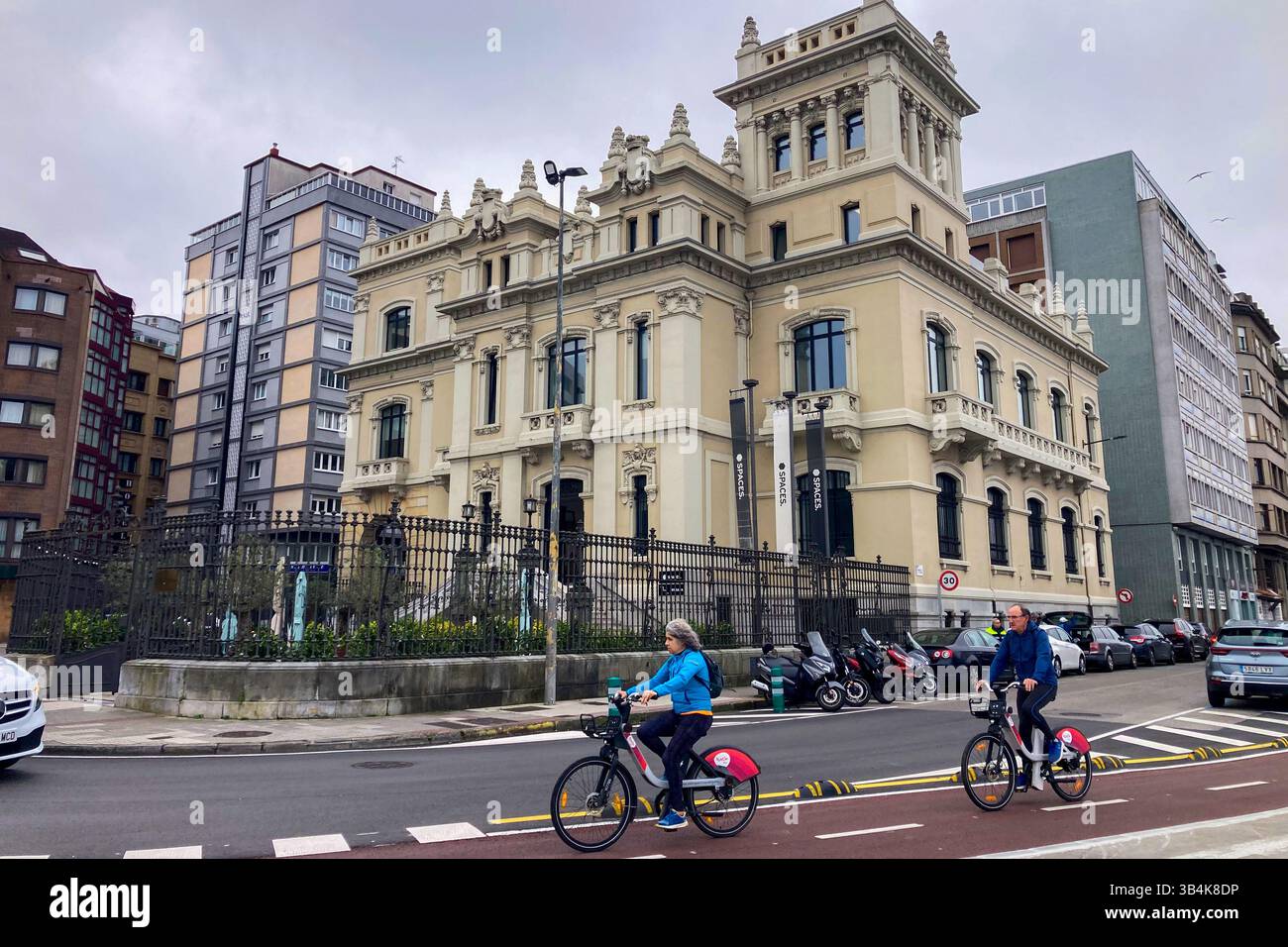 GIJON, SPAIN - APRIL  7, 2025: Gijón is a vibrant coastal city in Asturias, Spain, known for its beaches, culture, and maritime heritage. - Smartphone Captured Stock Image