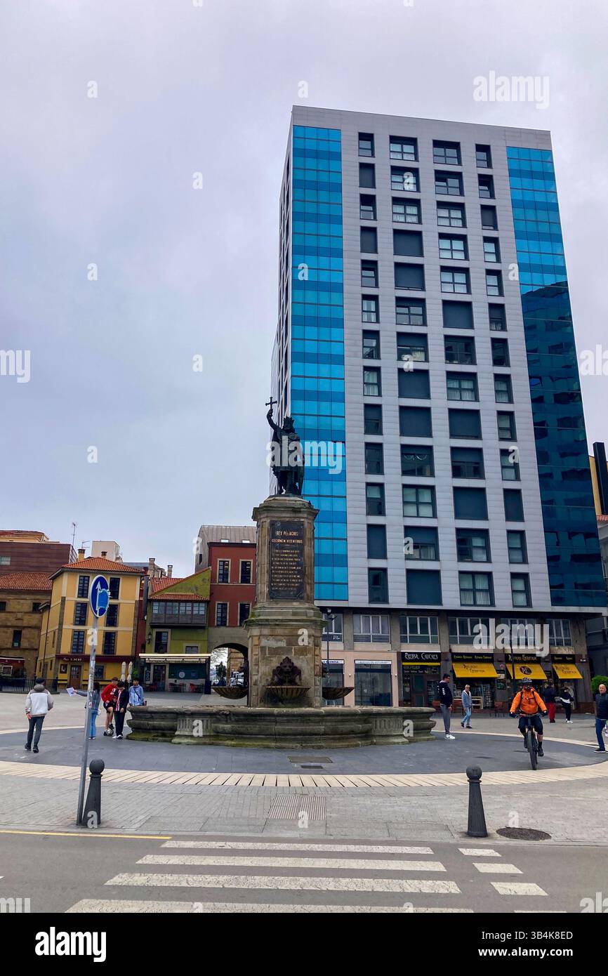 GIJON, SPAIN - APRIL  7, 2025: Gijón is a vibrant coastal city in Asturias, Spain, known for its beaches, culture, and maritime heritage. - Smartphone Captured Stock Image