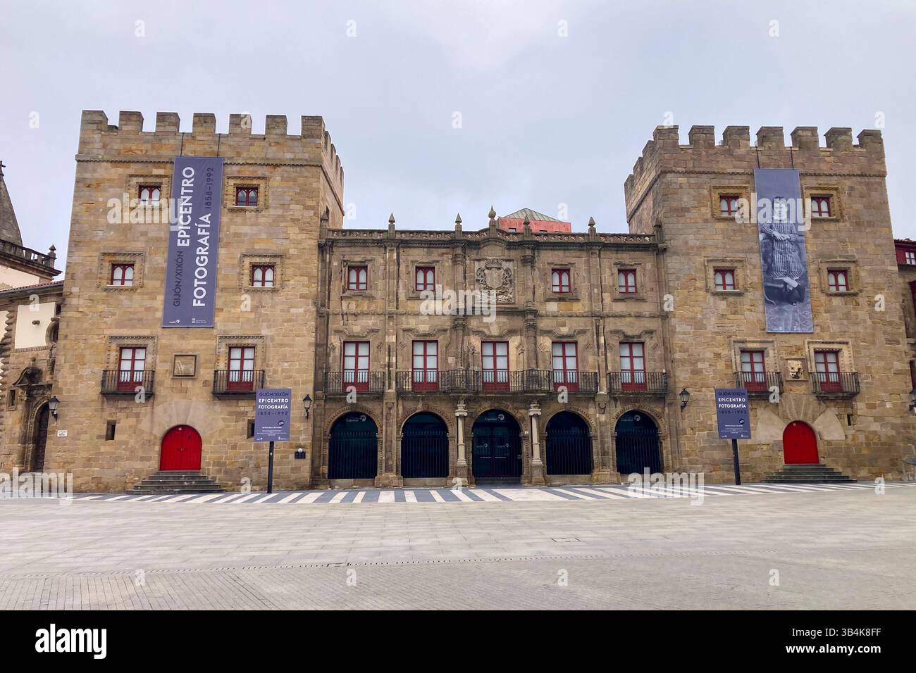 GIJON, SPAIN - APRIL  7, 2025: Gijón is a vibrant coastal city in Asturias, Spain, known for its beaches, culture, and maritime heritage. - Smartphone Captured Stock Image
