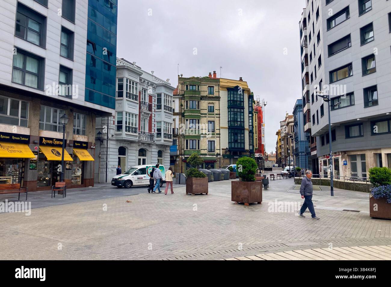 GIJON, SPAIN - APRIL  7, 2025: Gijón is a vibrant coastal city in Asturias, Spain, known for its beaches, culture, and maritime heritage. - Smartphone Captured Stock Image