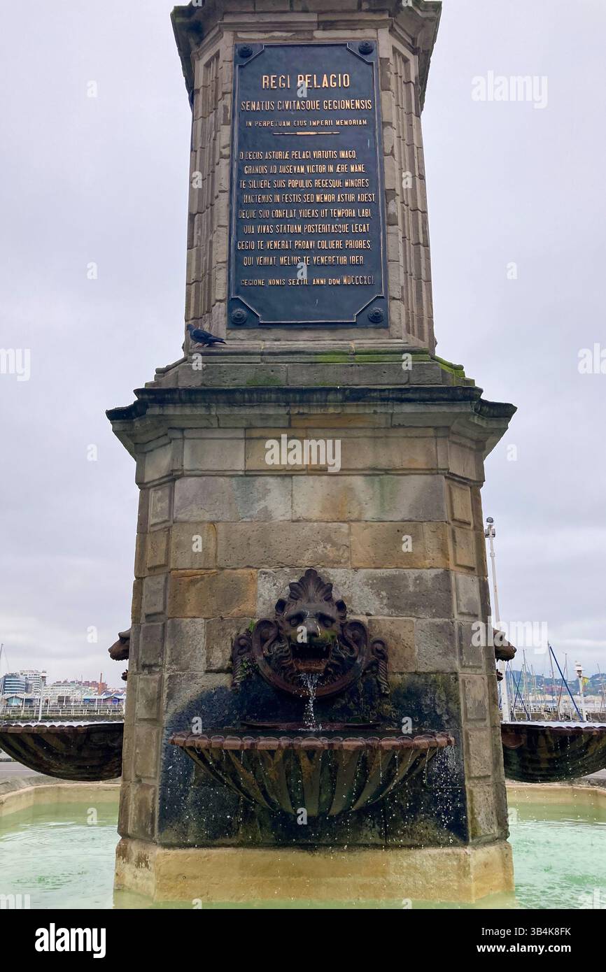 GIJON, SPAIN - APRIL  7, 2025: Gijón is a vibrant coastal city in Asturias, Spain, known for its beaches, culture, and maritime heritage. - Smartphone Captured Stock Image