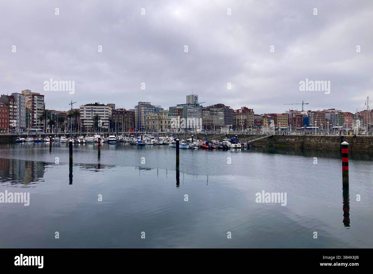 GIJON, SPAIN - APRIL  7, 2025: Gijón is a vibrant coastal city in Asturias, Spain, known for its beaches, culture, and maritime heritage. - Smartphone Captured Stock Image