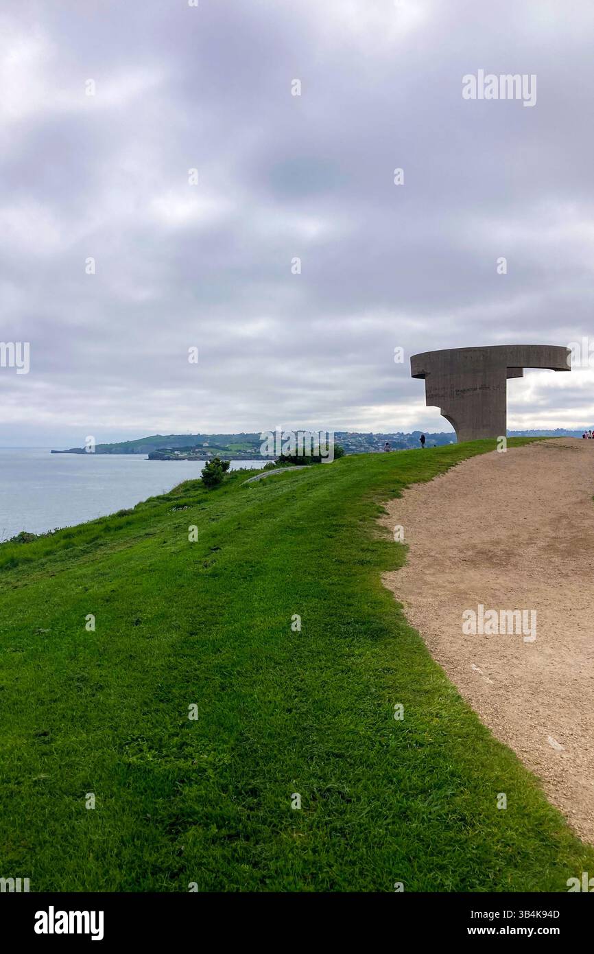 GIJON, SPAIN - APRIL  7, 2025: Gijón is a vibrant coastal city in Asturias, Spain, known for its beaches, culture, and maritime heritage. - Smartphone Captured Stock Image