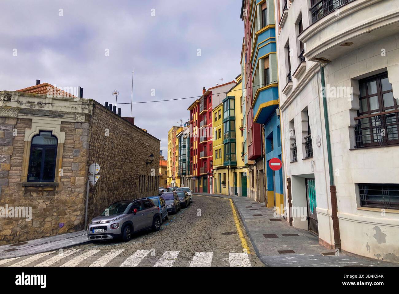 GIJON, SPAIN - APRIL  7, 2025: Gijón is a vibrant coastal city in Asturias, Spain, known for its beaches, culture, and maritime heritage. - Smartphone Captured Stock Image