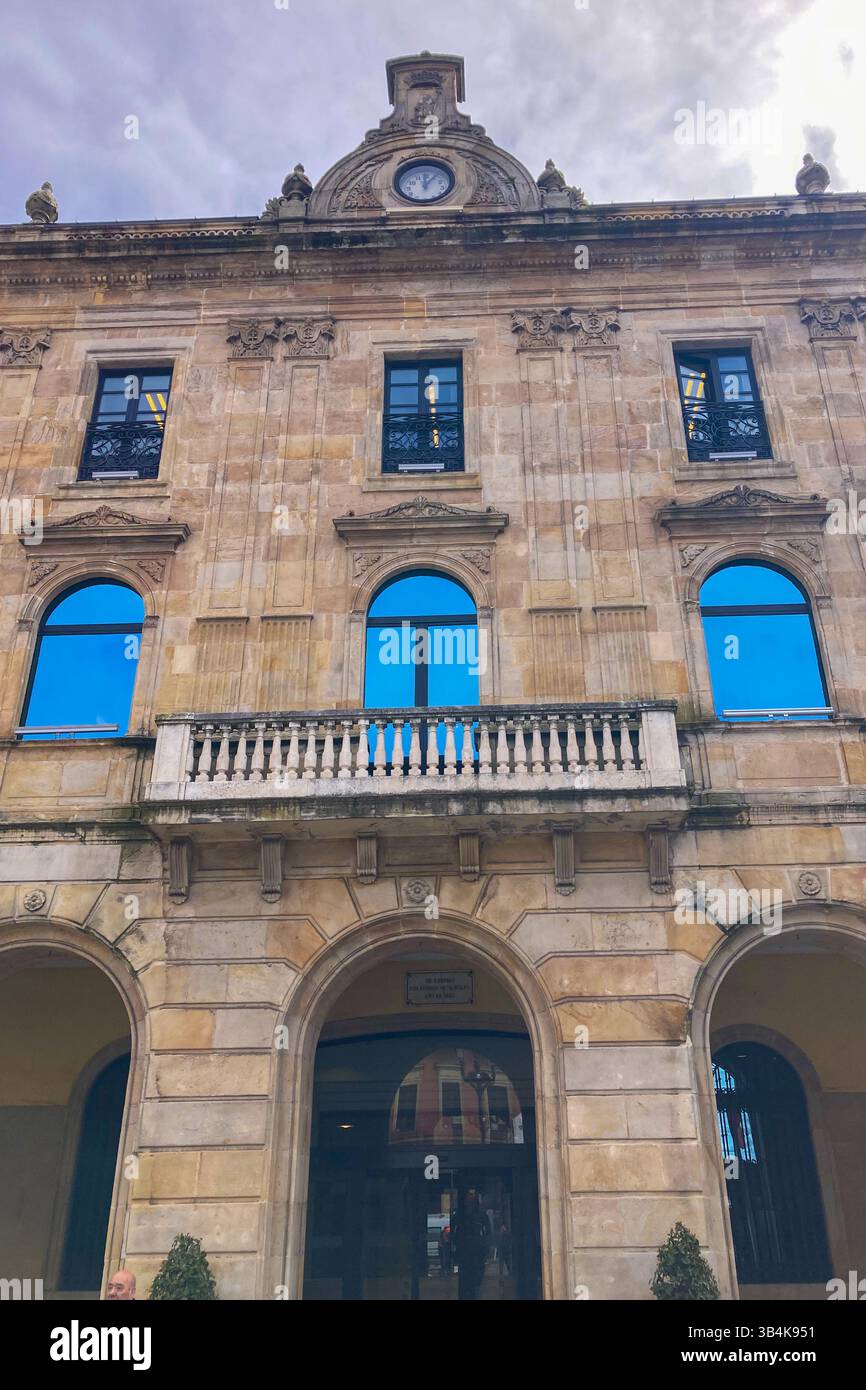 GIJON, SPAIN - APRIL  7, 2025: Gijón is a vibrant coastal city in Asturias, Spain, known for its beaches, culture, and maritime heritage. - Smartphone Captured Stock Image