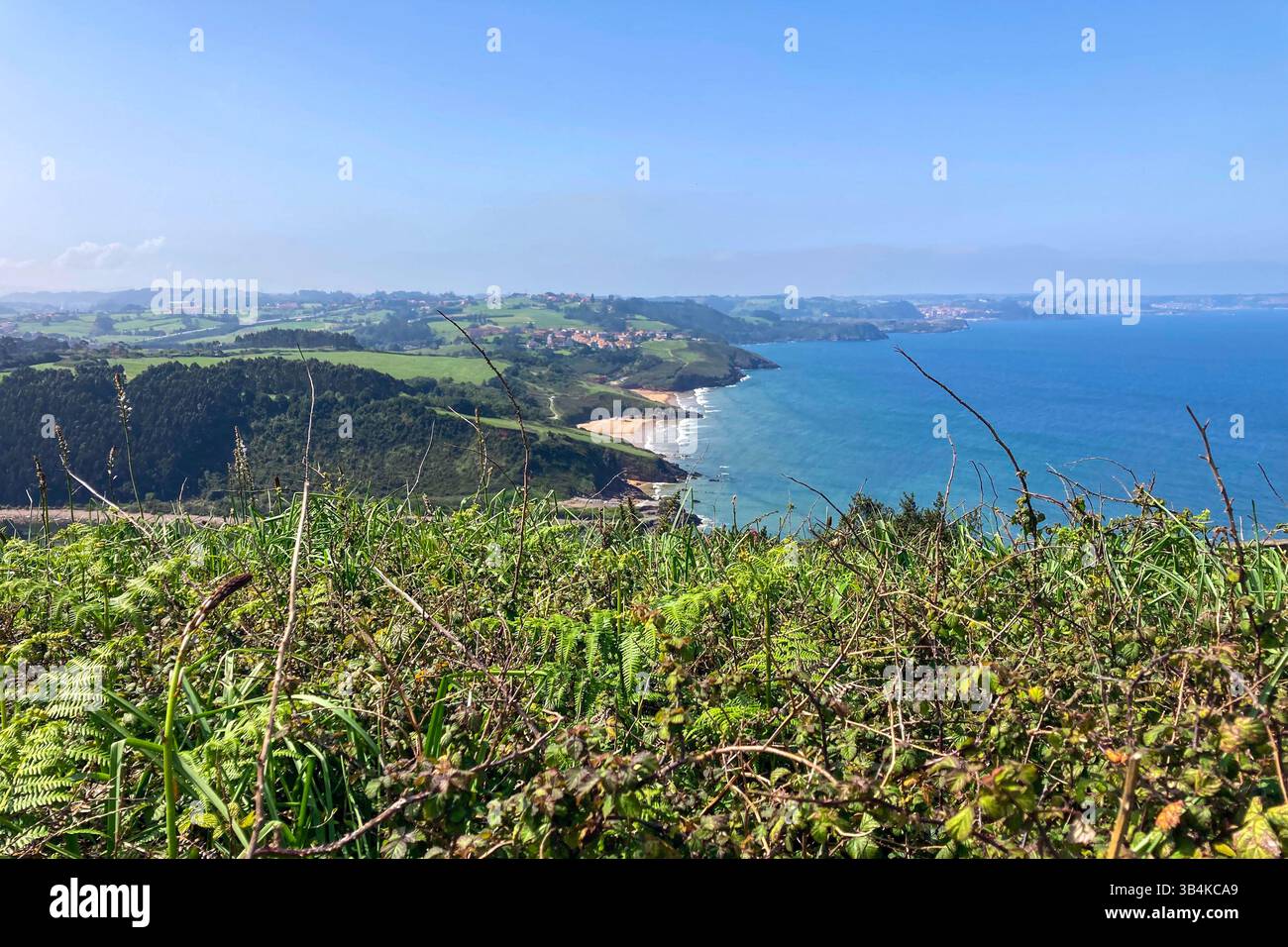 Scenic coastal landscapes in Gijón, Asturias, Spain - Smartphone Captured Stock Image