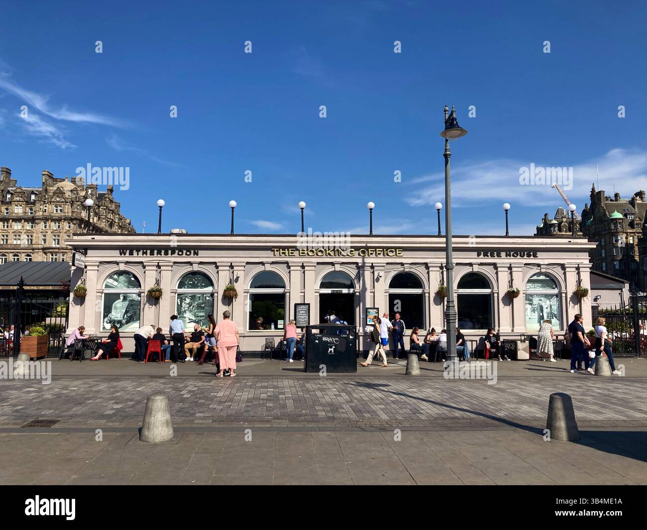 The Booking Office Wetherspoons bar, Waverley Bridge, Edinburgh, Scotland - Smartphone Captured Stock Image