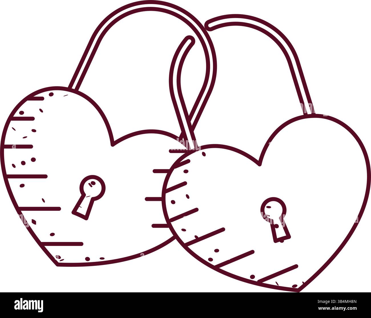Heart shaped padlocks. Vector illustration Stock Vector Image & Art - Alamy