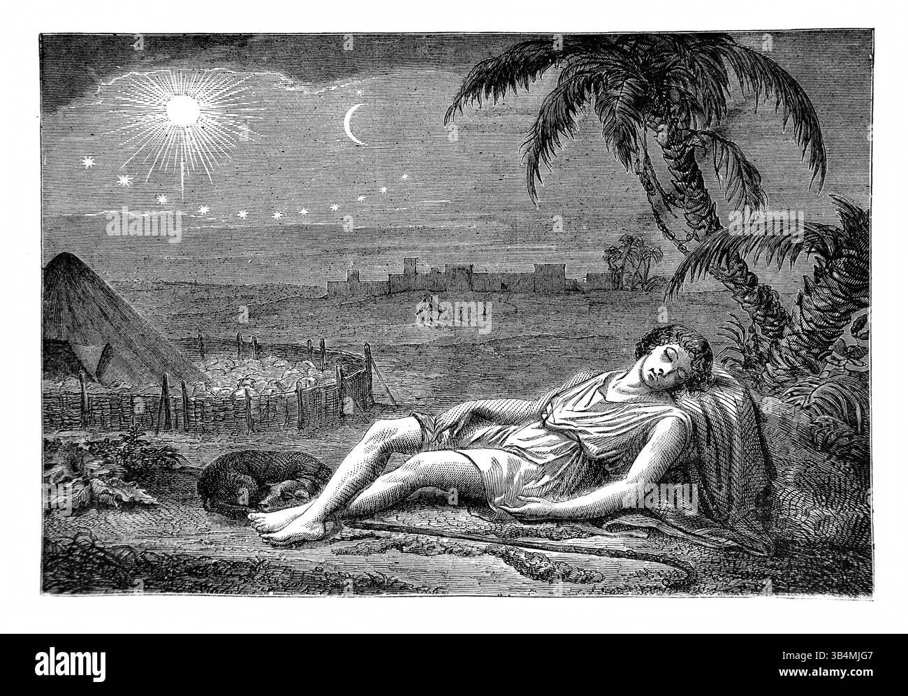 Illustration of Joseph's Dream - dreaming of the Sun, the Moon and ...