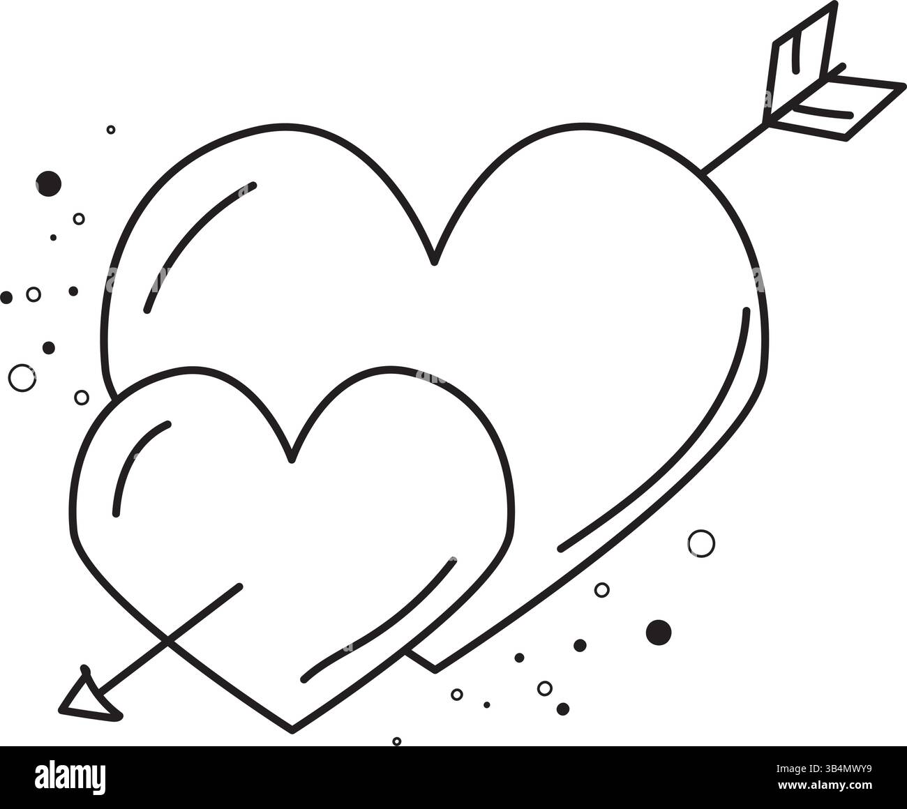 Arrowed hearts icon. Vector illustration Stock Vector Image & Art - Alamy