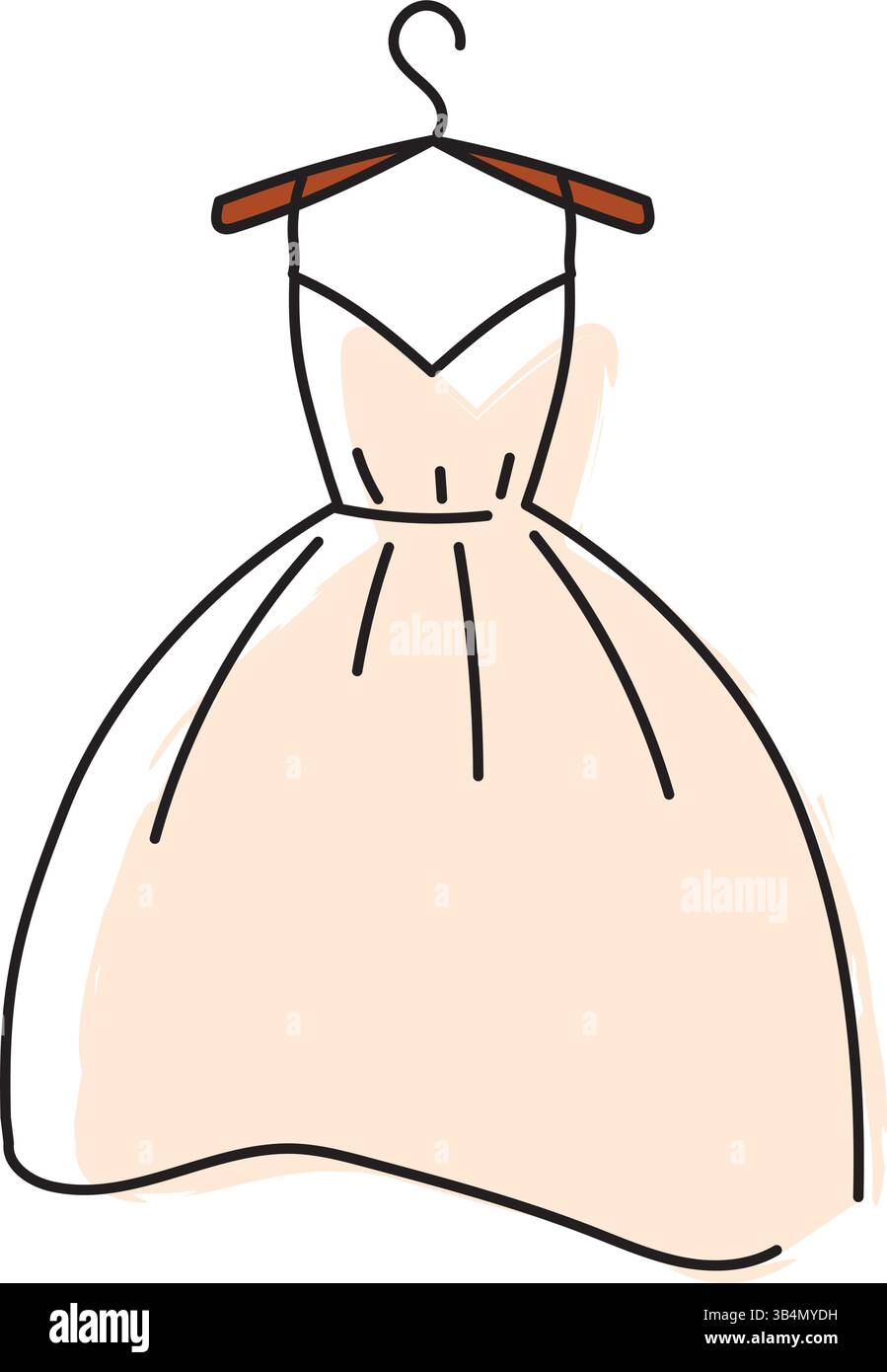 Colored wedding dress. Vector illustration Stock Vector Image & Art - Alamy