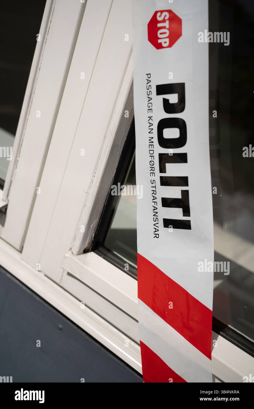 Sign on a window. stop police. crossing can lead to criminal liability ...