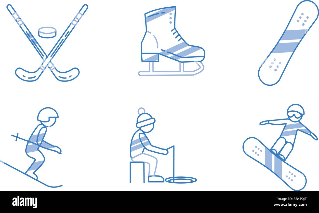 Winter sports icons pack.Vector illustration Stock Vector Image & Art ...