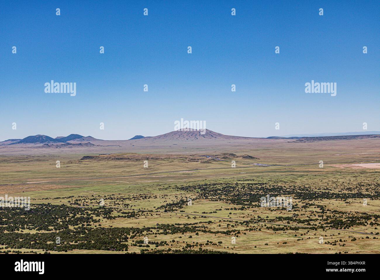 Serene landscape seen from Crater Rim Trail at Capulin Volcano National ...