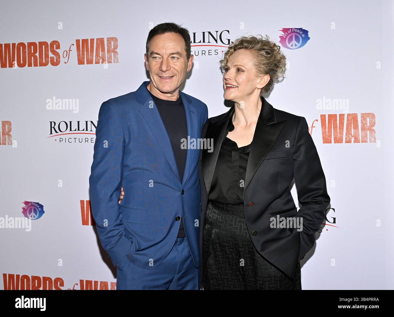 Jason Isaacs, left, and Maxine Peake attend the premiere of 