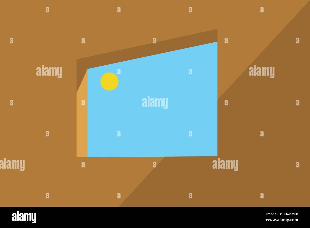 Illustration vector design of skyline from window Stock Vector