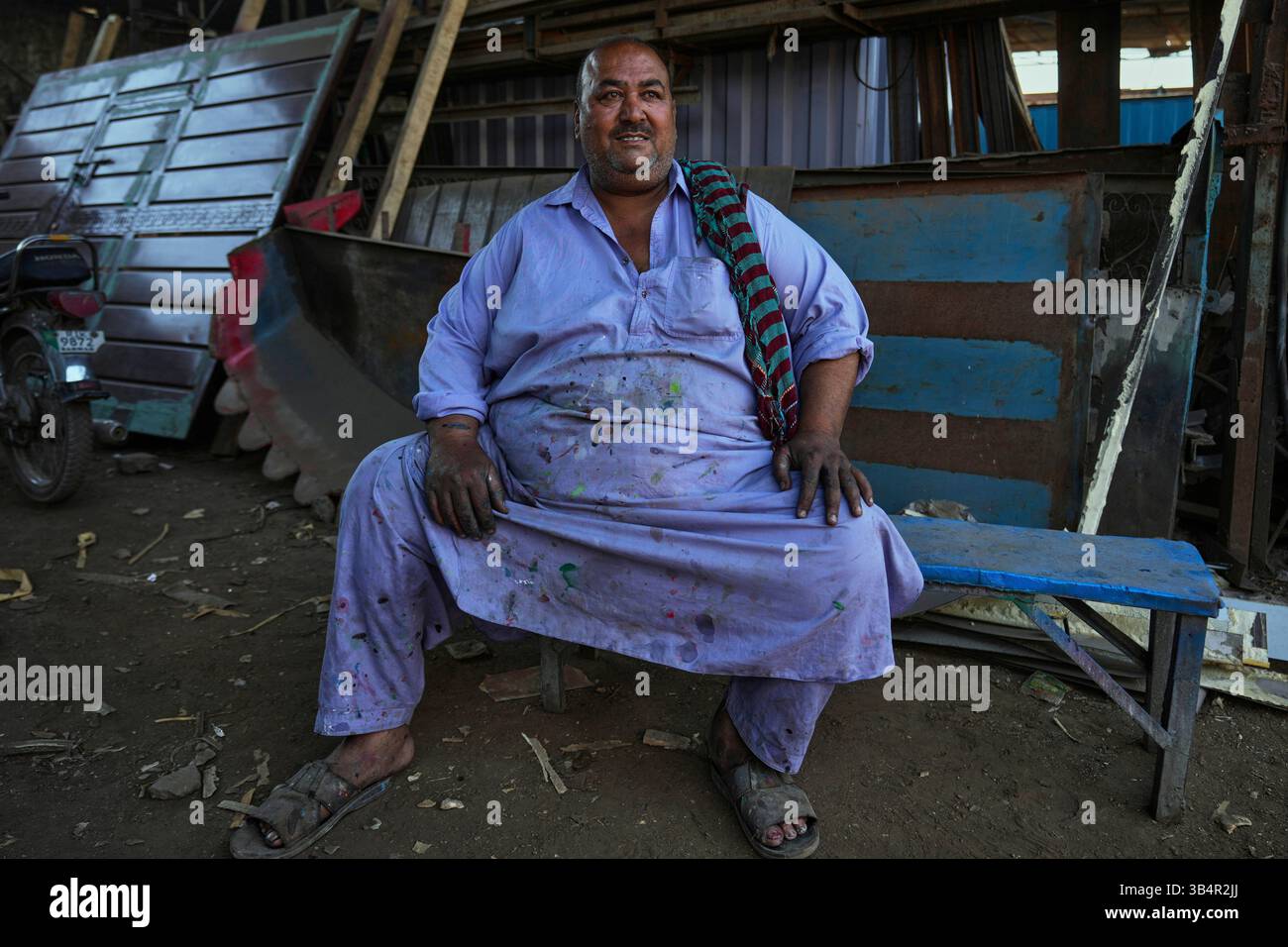 Vorksol Rwp Artisan Muhammad Ashfaq, 55, sits for a portrait at his workshop in ...