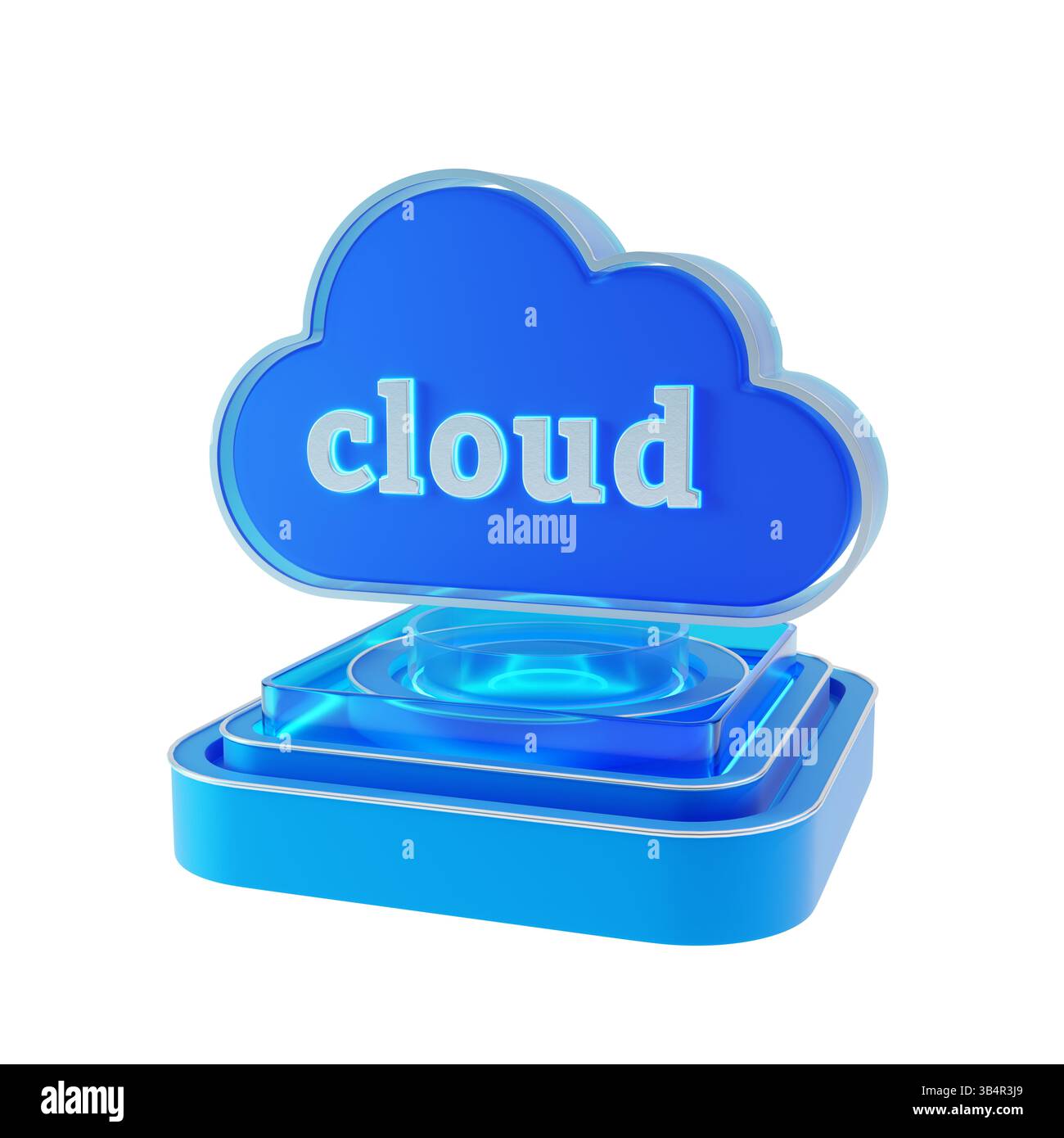 Neon cloud digital cloud Cut Out Stock Images & Pictures - Alamy