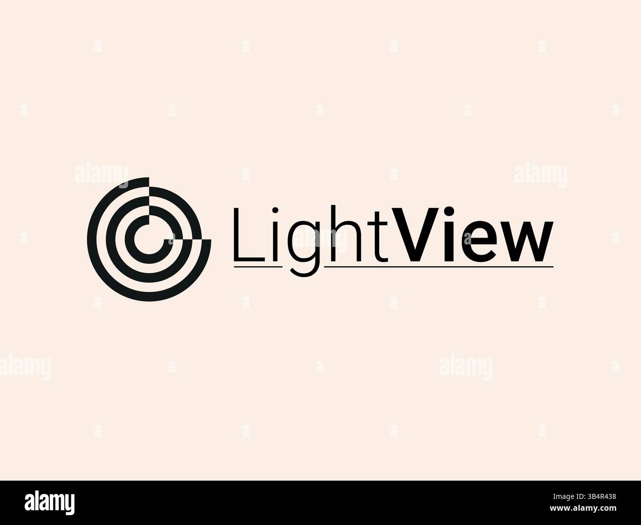 Modern Tech Logo or LightView Circular Radar Icon Design Vector Stock Vector