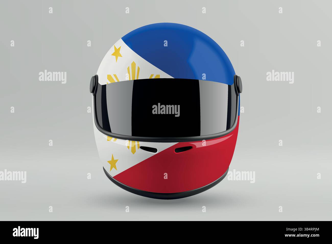 filipino flag motorcycle helmet FX-17 Driver philippines Stock Vector Images