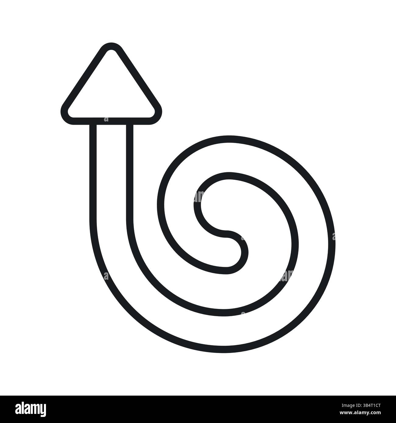 Curved arrow vector design isolated on white background Stock Vector ...