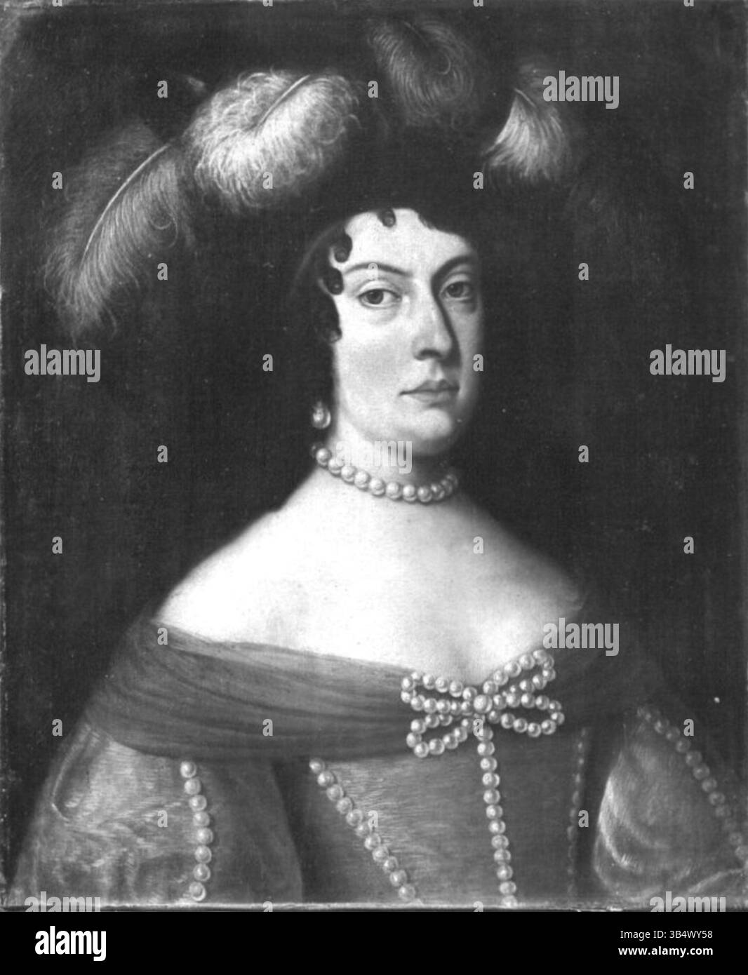 Portrait of Maria Maddalena Farnese of Parma, painted in the 17th ...
