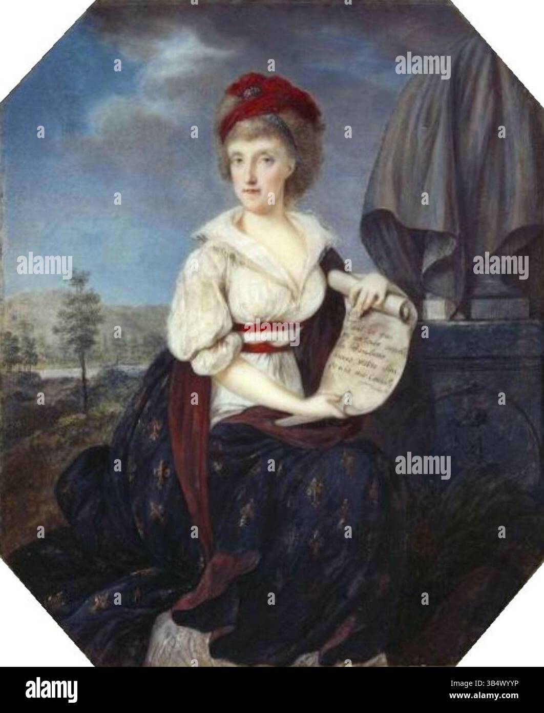 This 1793 miniature portrait by Peter Edward Stroehling depicts Maria ...
