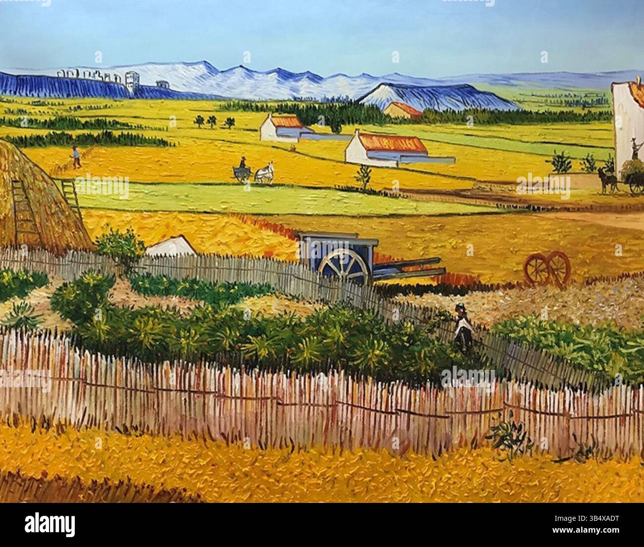 The Harvest (Reproduction) by Vincent van Gogh, painted in 1888 ...