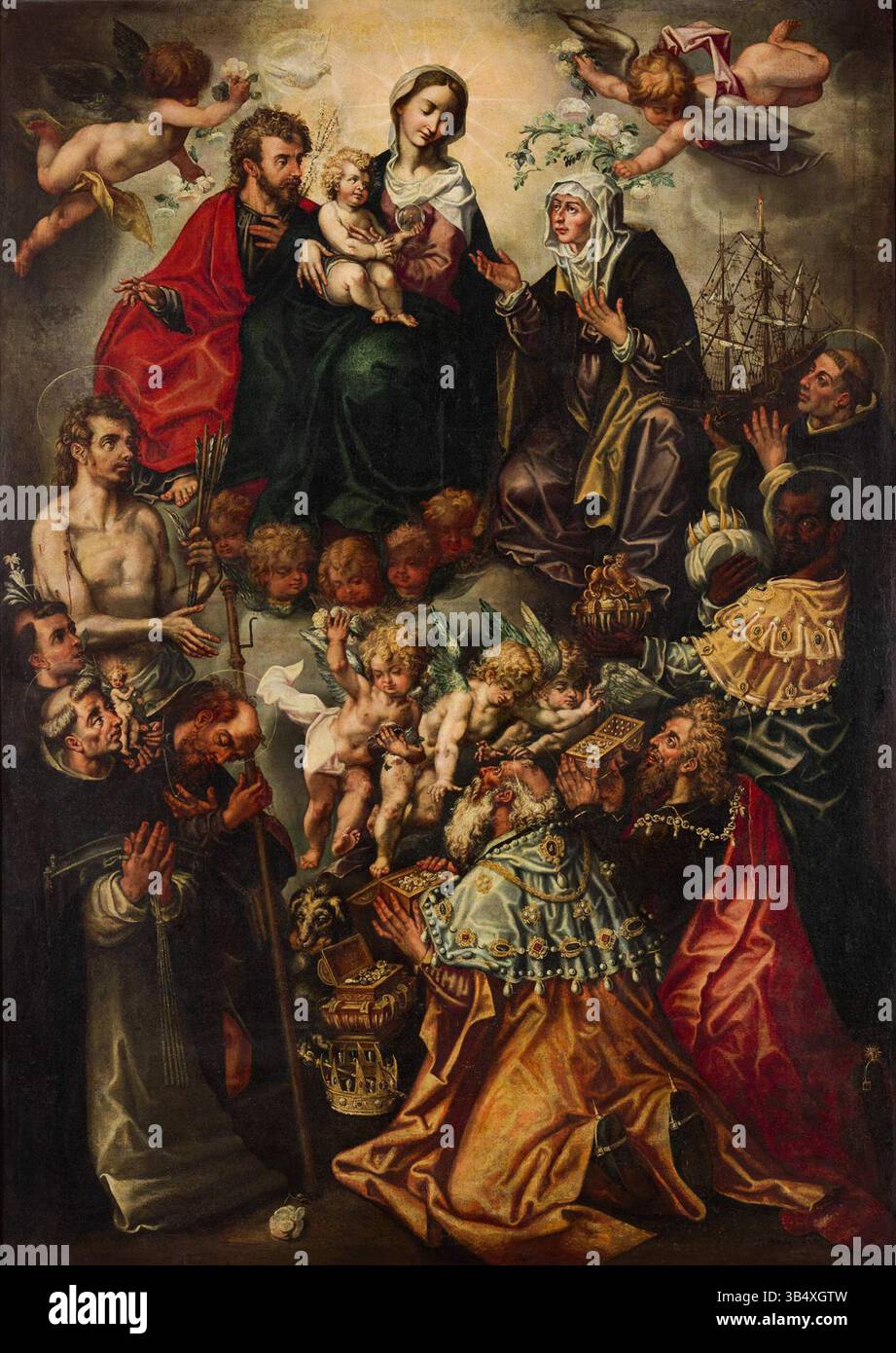 The 'Virgen del Buen Aire' by Vasco Pereira Lusitano, painted in 1603 ...