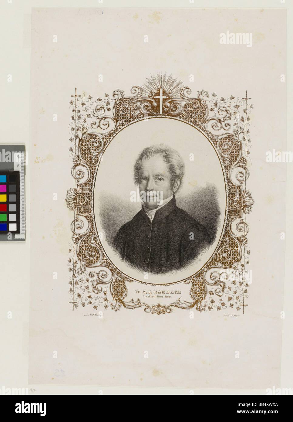 This portrait of Dr. A. J. Rambach, created by Johann Friedrich Freyse ...