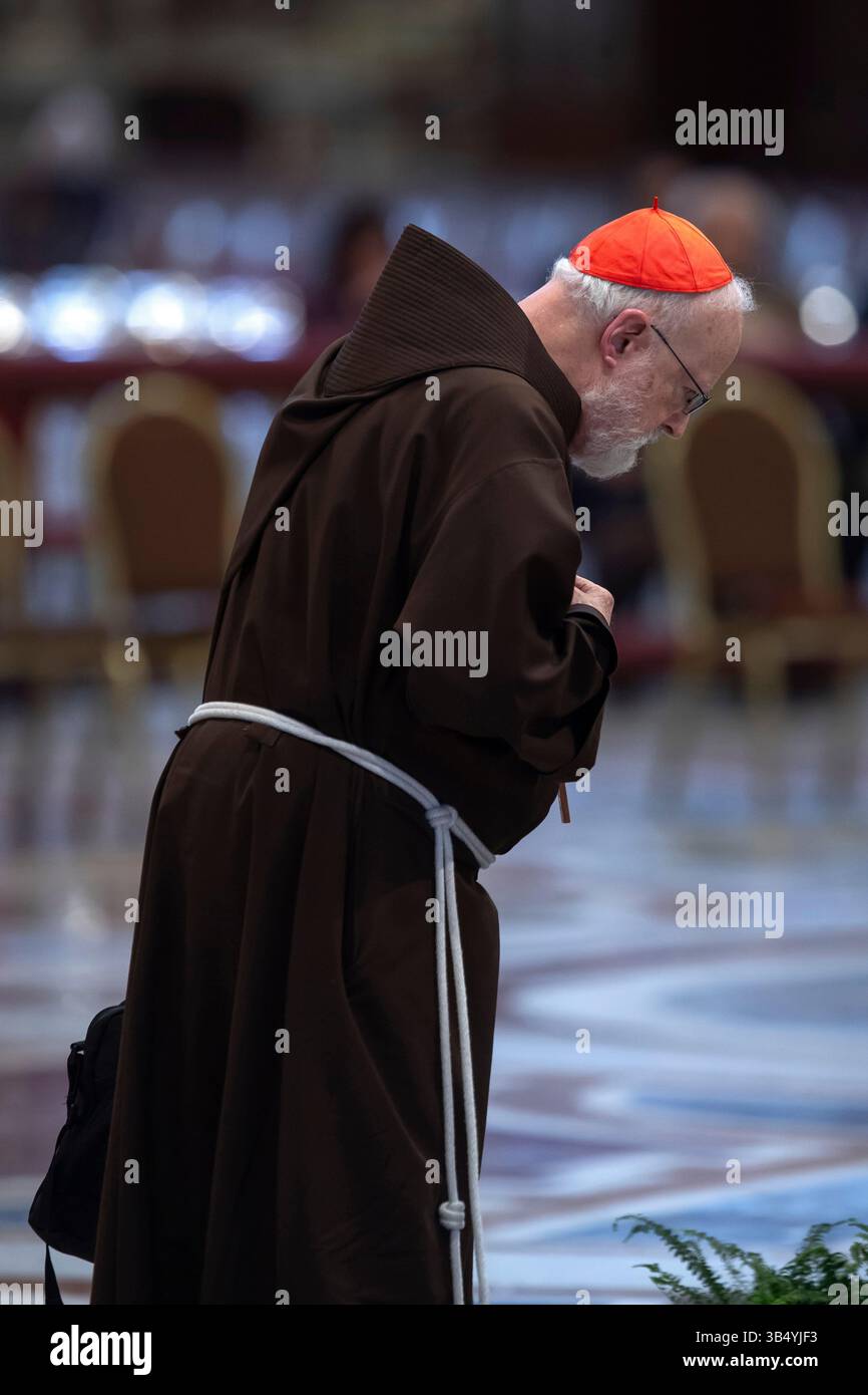 Cardinal Seán Patrick O'Malley arrives for a mass on the fifth day of ...