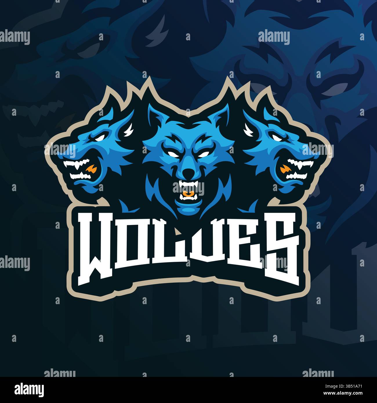 Wolf Python Logo Blue Wolf Logo Design