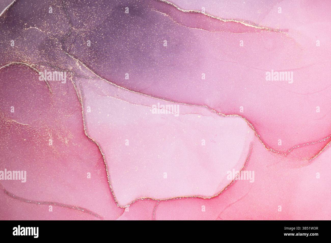 Romantic pink marble surface with glitter effect. Modern abstract stone background. Stock Photo