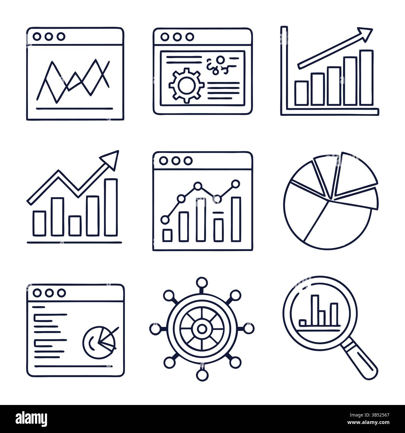 set of web icons in line style vector Stock Vector Image & Art - Alamy
