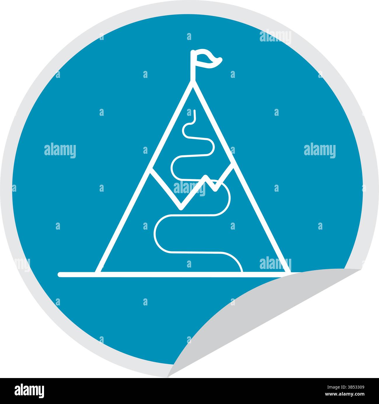 Snow mountain trail icon. Vector illustration Stock Vector Image & Art ...