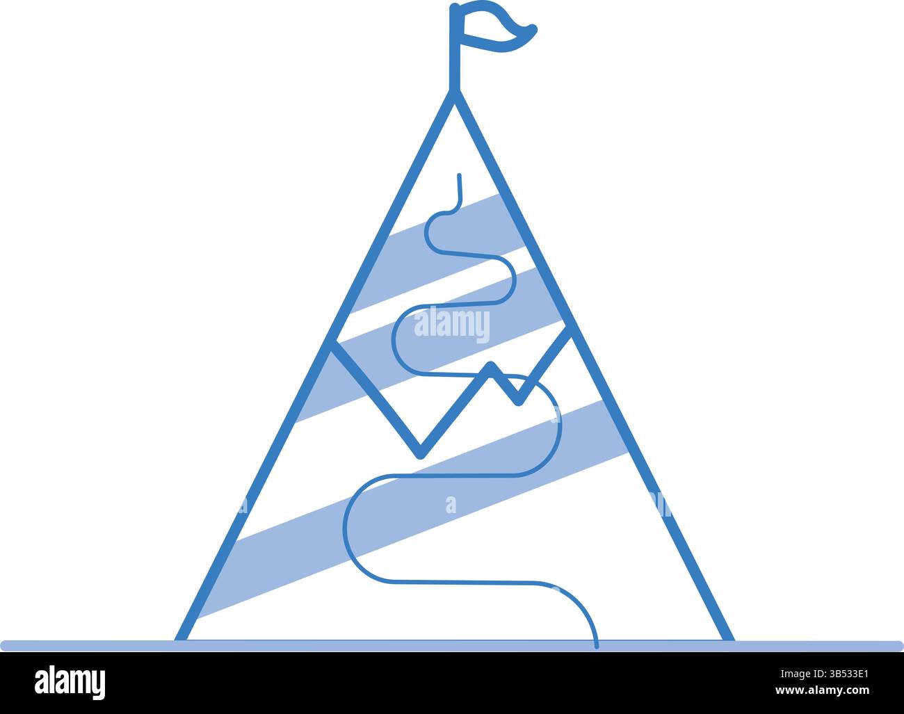 Snow mountain trail icon. Vector illustration Stock Vector Image & Art ...