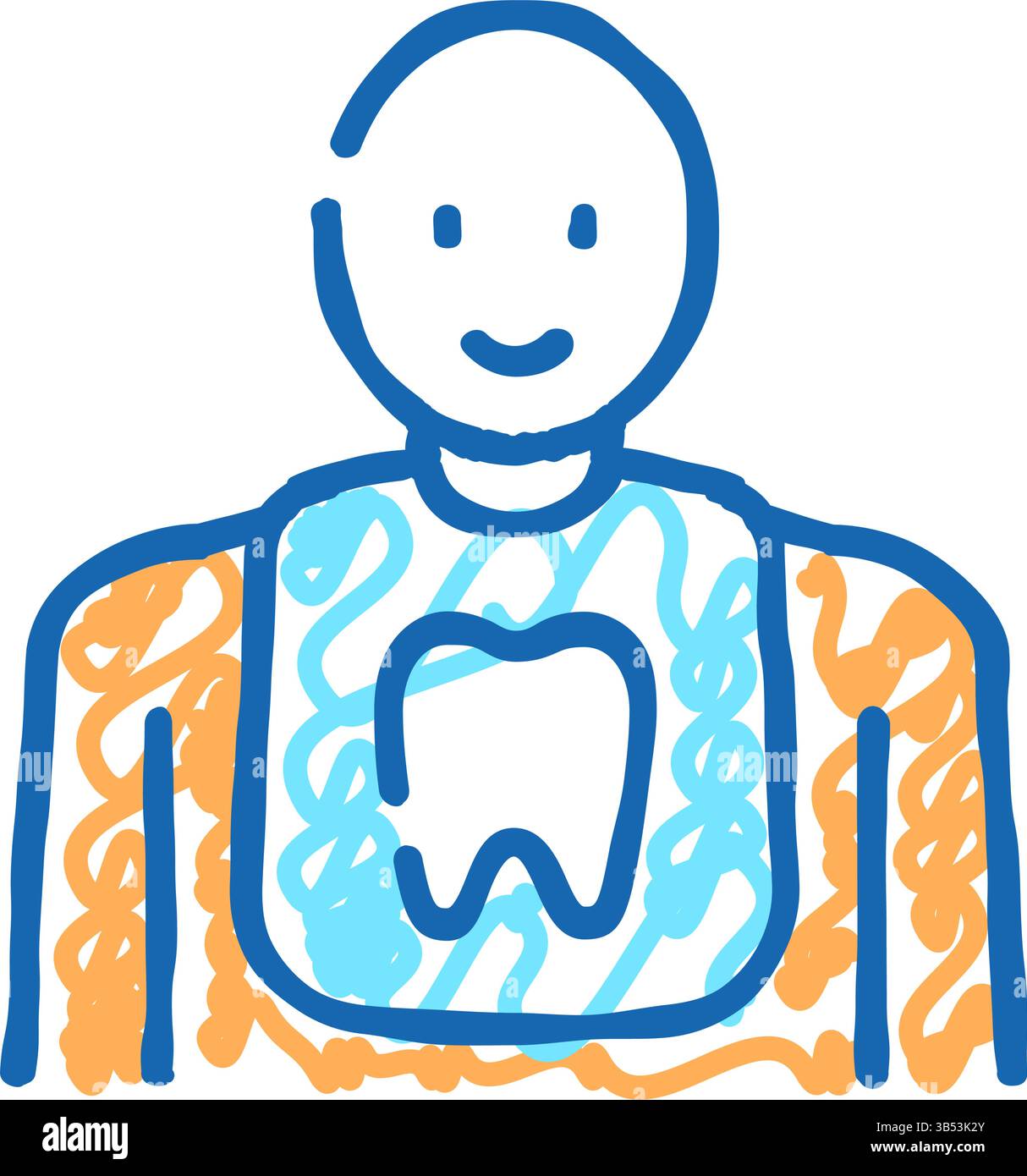 child dentist client icon doodle illustration Stock Vector Image & Art ...