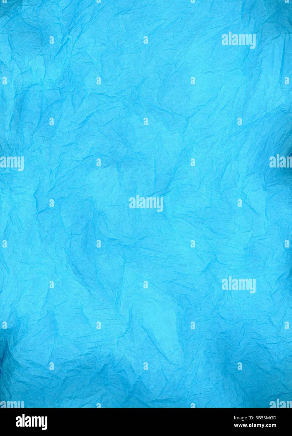 Light blue crumpled tissue paper texture background detail Stock Photo