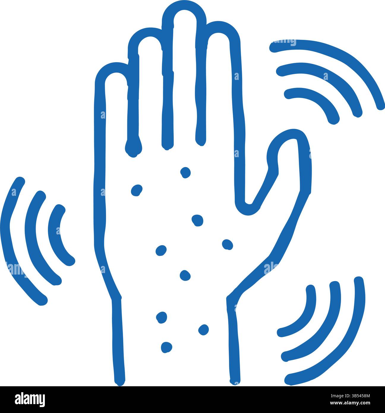 rash hand icon doodle illustration Stock Vector Image & Art - Alamy