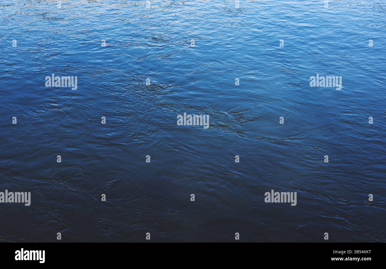 Water ripple texture background. Wavy water surface Stock Photo