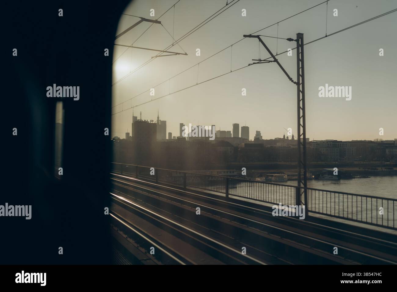 View over railroad tracks seen hi-res stock photography and images - Alamy