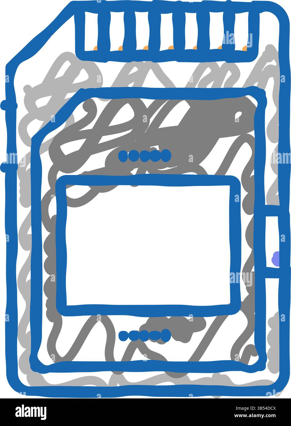 Memory card doodle icon Cut Out Stock Images Pictures Alamy