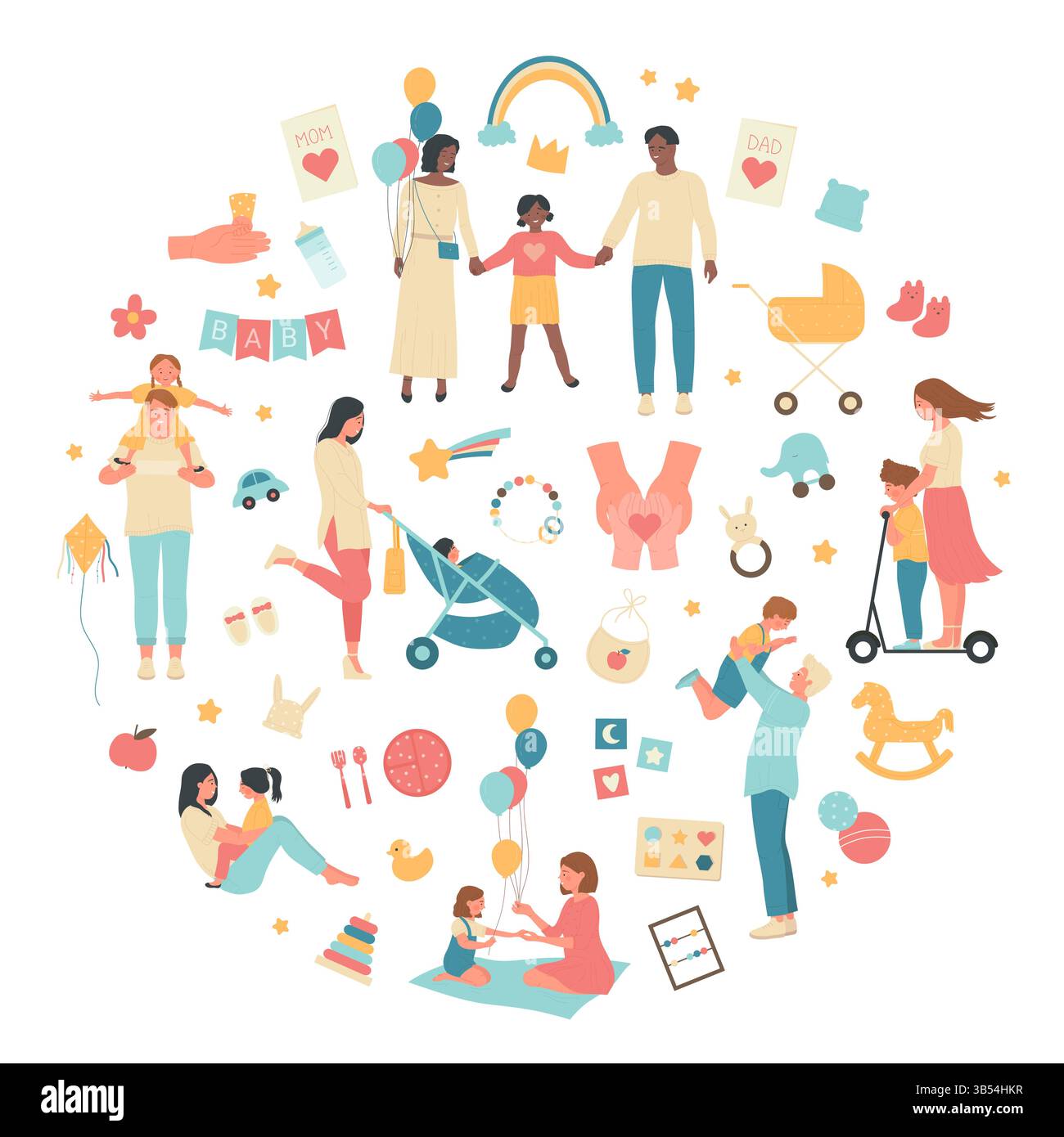 Family interactions Stock Vector Images - Alamy