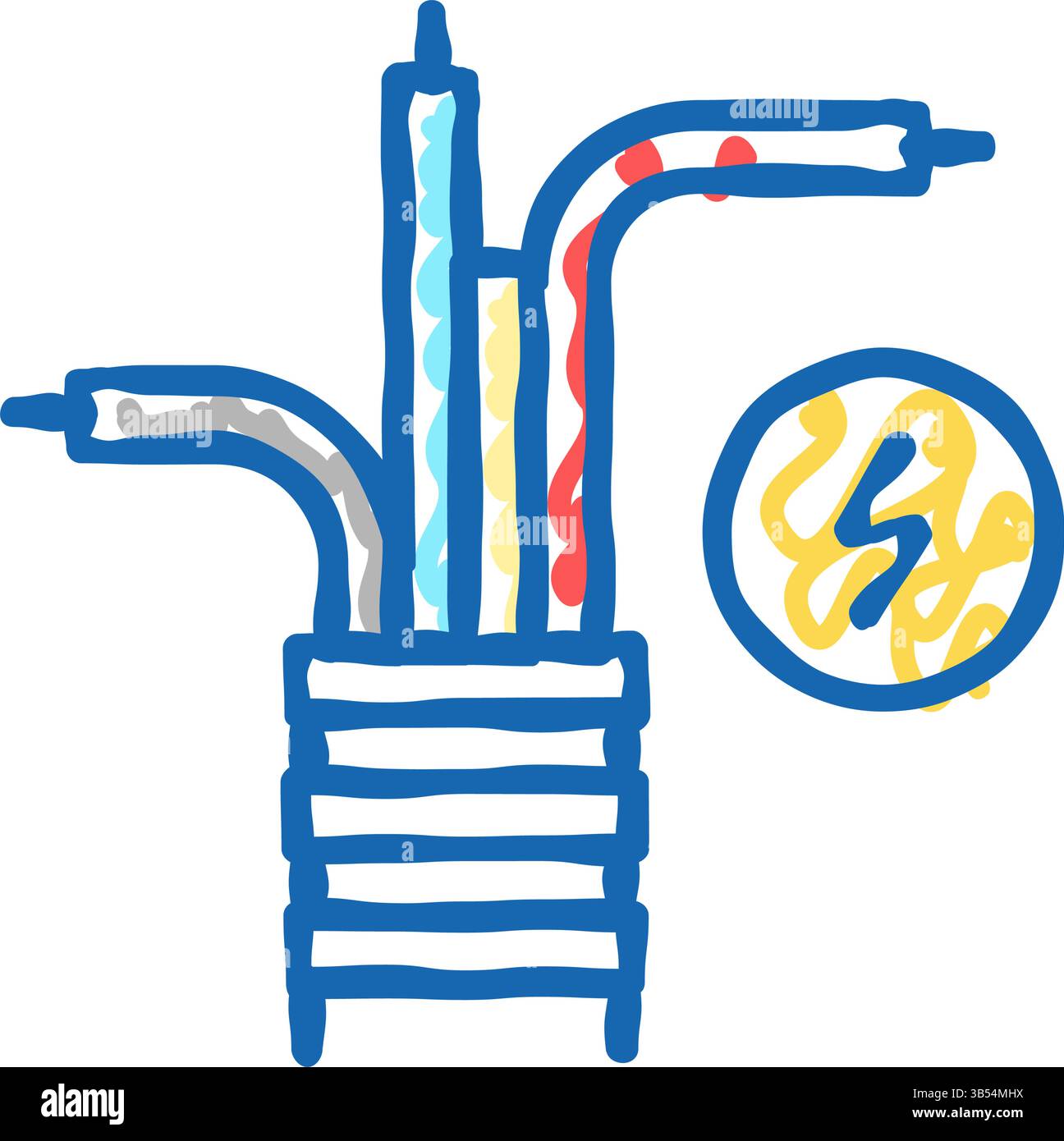 electricity cable icon doodle illustration Stock Vector Image & Art - Alamy