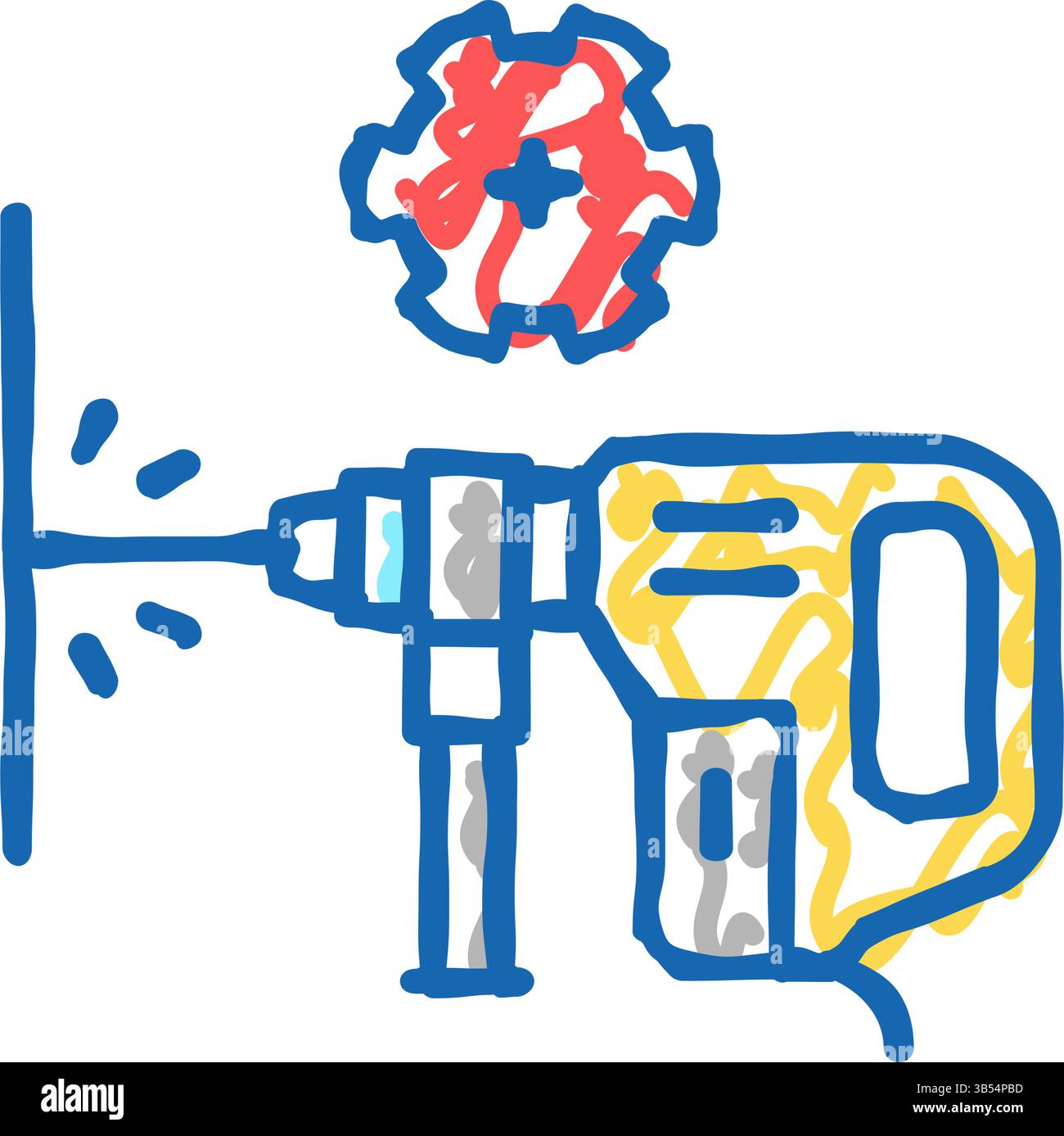 wall drilling icon doodle illustration Stock Vector Image & Art - Alamy