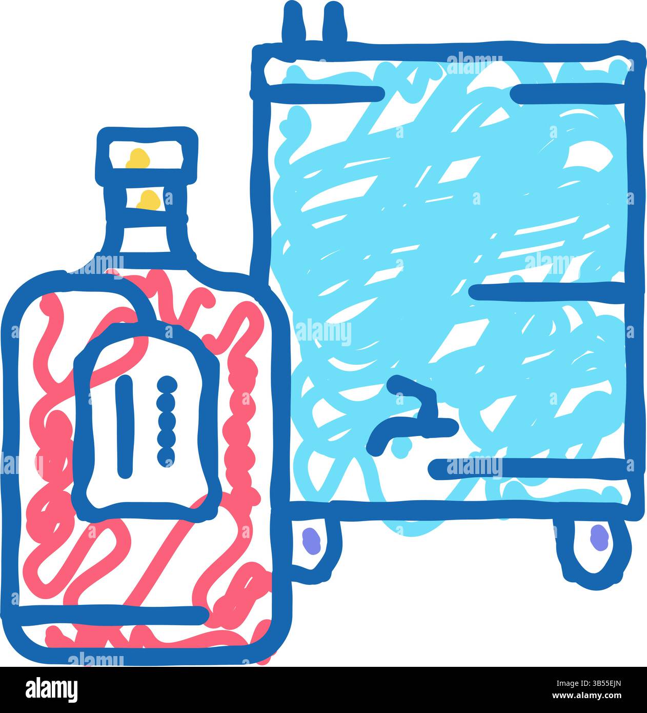 homemade alcohol color icon vector isolated illustration Stock Vector ...
