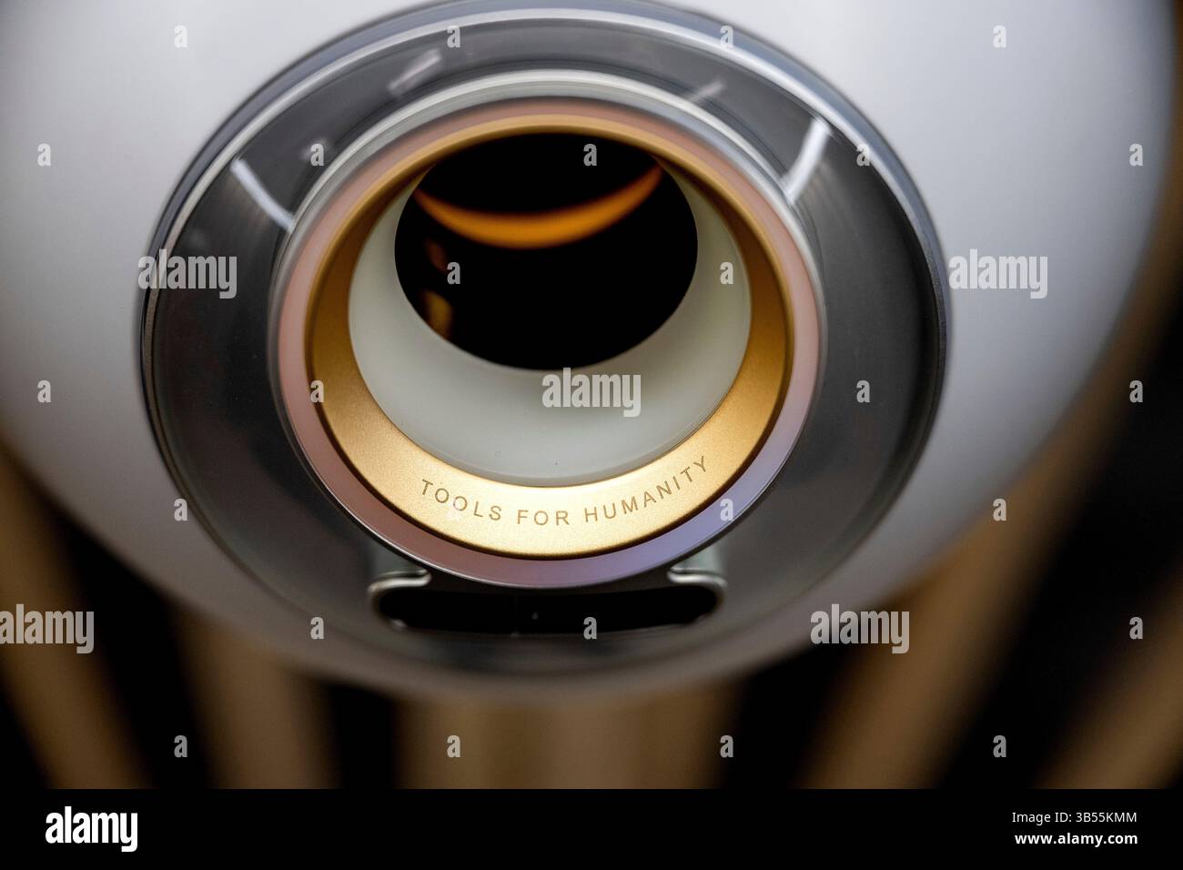 Orb Scanner An Orb scanning device is pictured at a World ID verification location ...