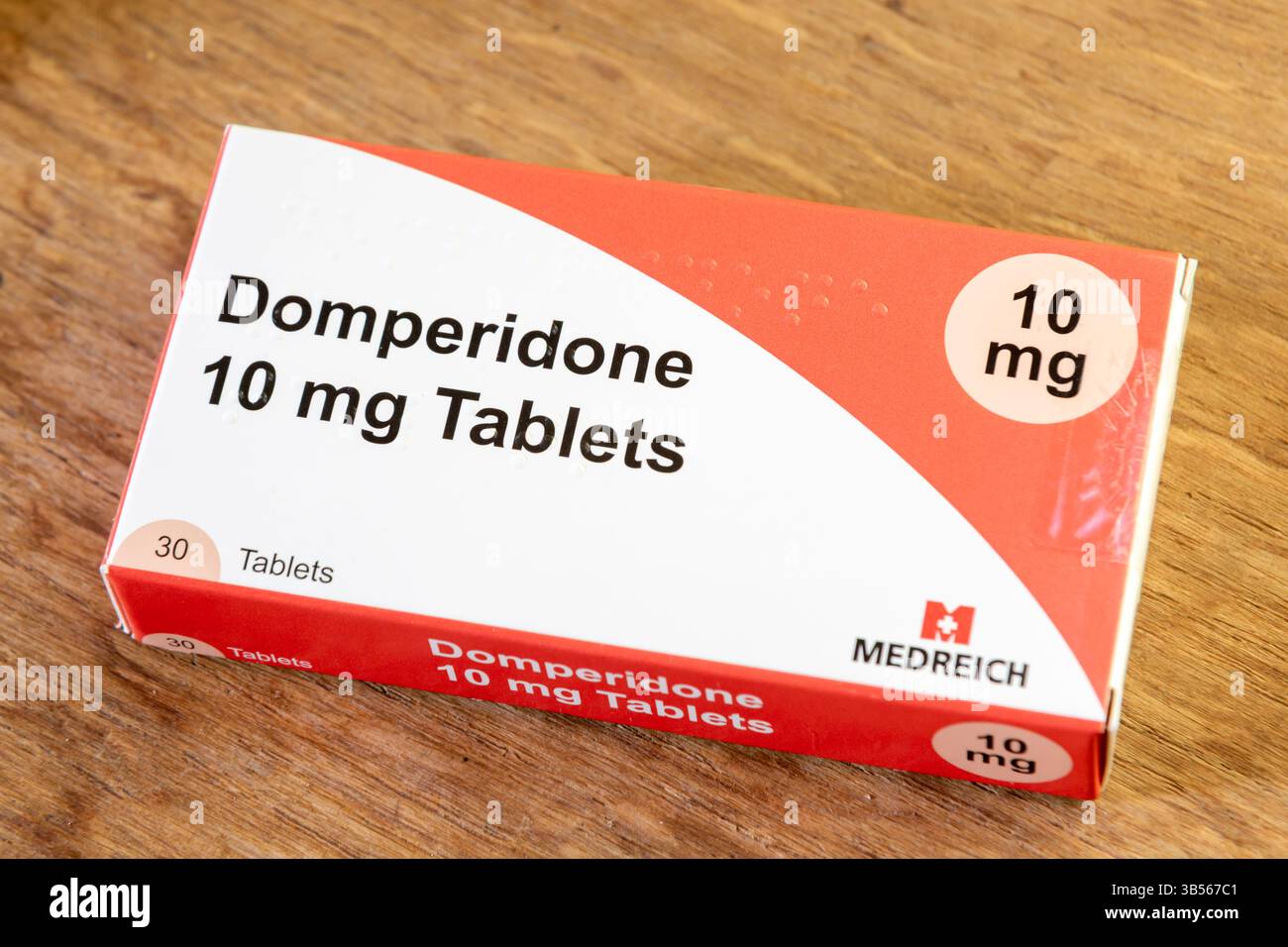 Domperidone drug blister pack close up Stock Photo