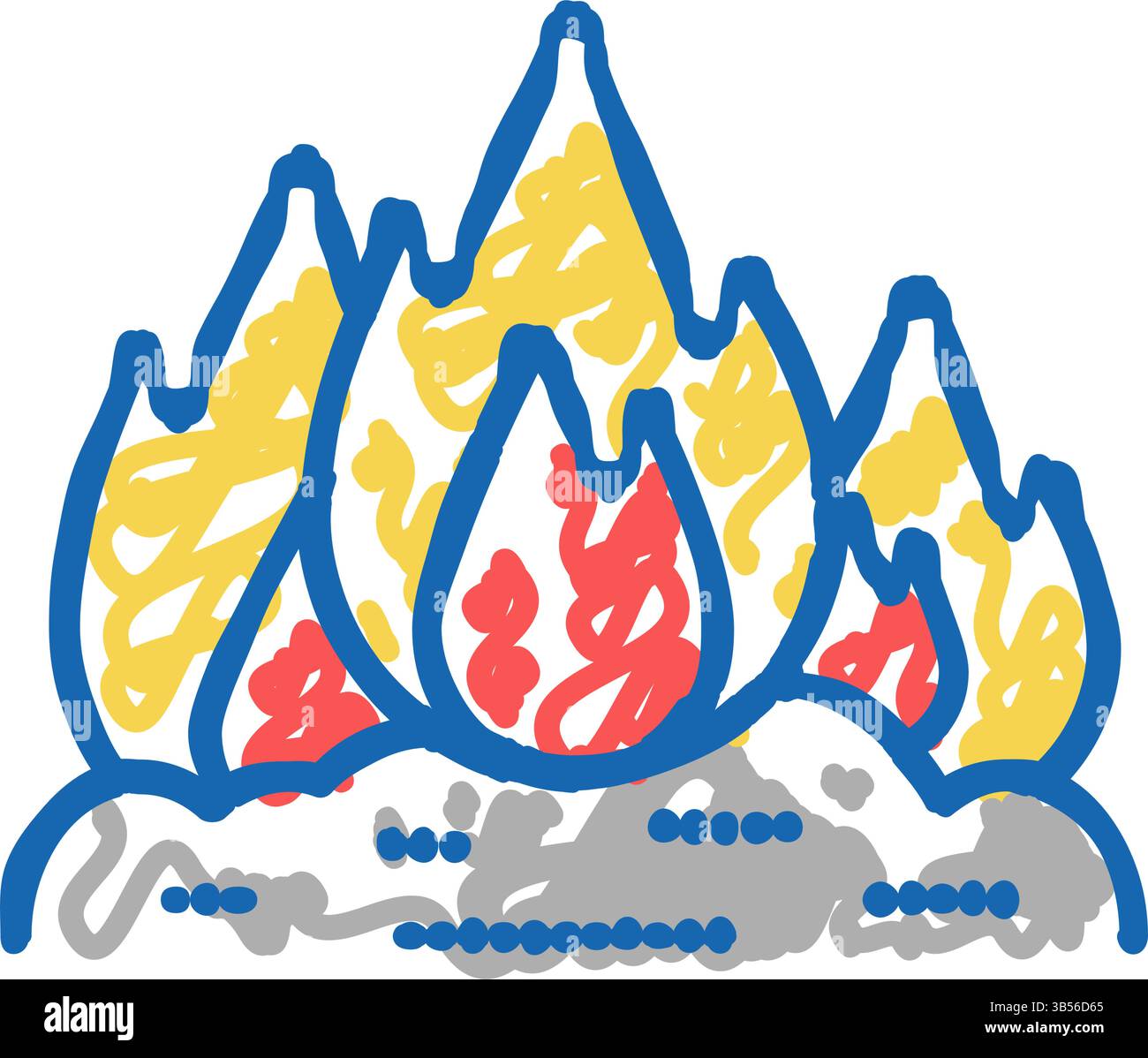 burning carbage icon doodle illustration Stock Vector Image & Art - Alamy