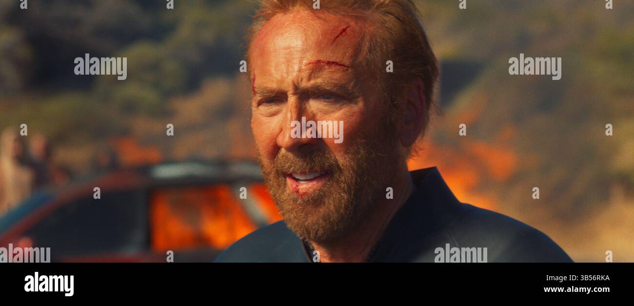 RELEASE DATE: May 2, 2025 TITLE: The Surfer STUDIO: Lionsgate DIRECTOR: Lorcan Finnegan PLOT: A man returns to the idyllic beach of his childhood to surf with his son. When he is humiliated by a group of locals, the man is drawn into a conflict that keeps rising and pushes him to his breaking point. STARRING: NICOLAS CAGE as The Surfer. (Credit Image: © Lionsgate/Entertainment Pictures/ZUMAPRESS.com) EDITORIAL USAGE ONLY! Not for Commercial USAGE! Stock Photo